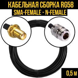 Кабельная сборка RG-58 (SMA-female - N-female)