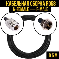 Кабельная сборка RG-58 (N-female - F-male)