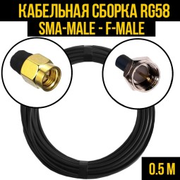 Кабельная сборка RG-58 (SMA-male - F-male)