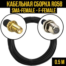 Кабельная сборка RG-58 (SMA-female - F-female)